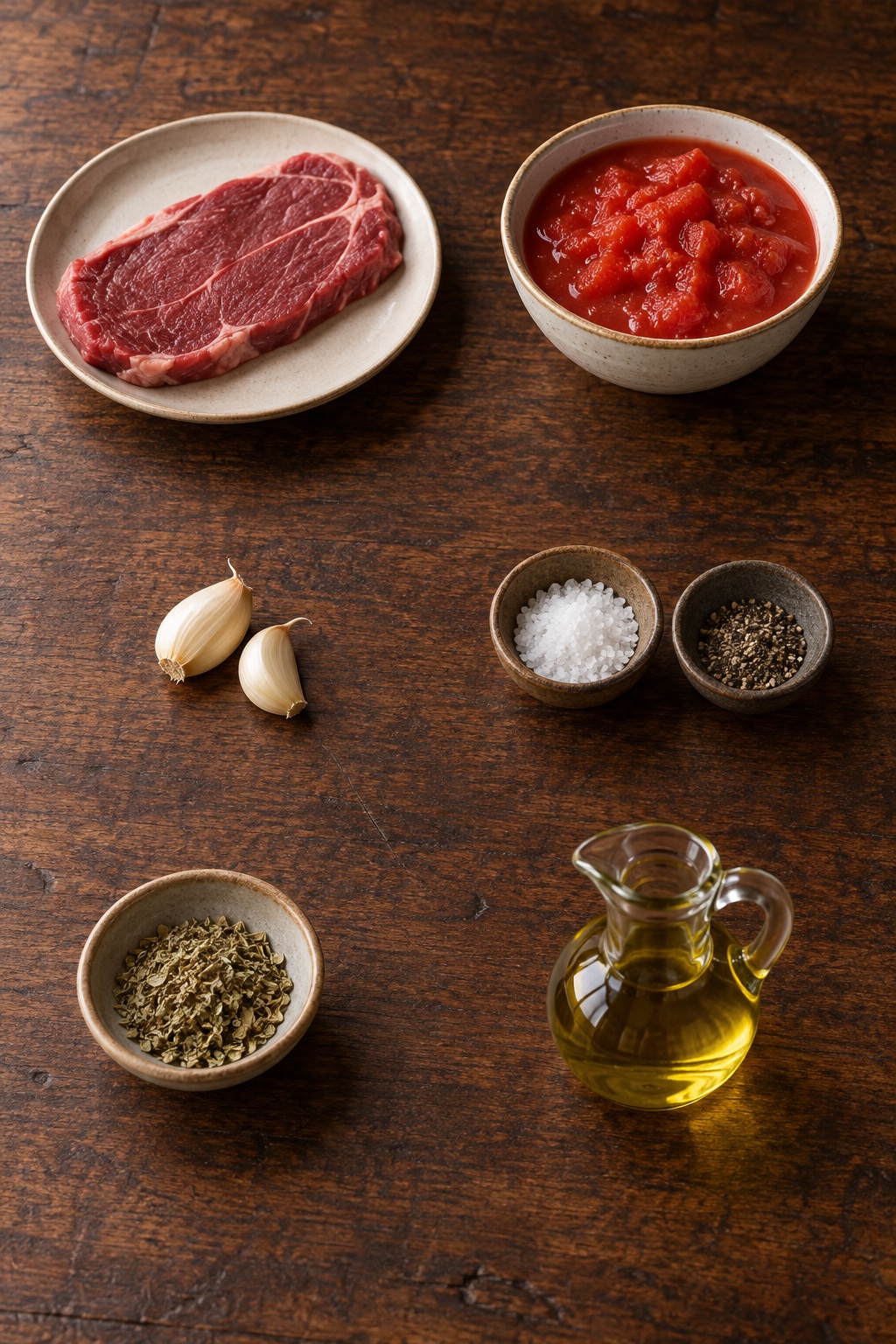 Ingredienti appoggiati sul tavolo