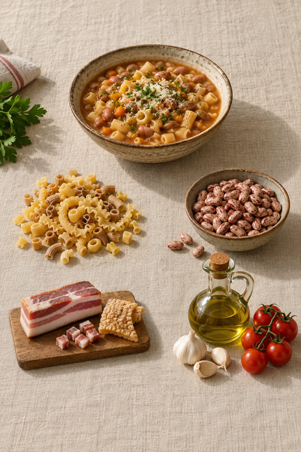 Ingredienti appoggiati sul tavolo