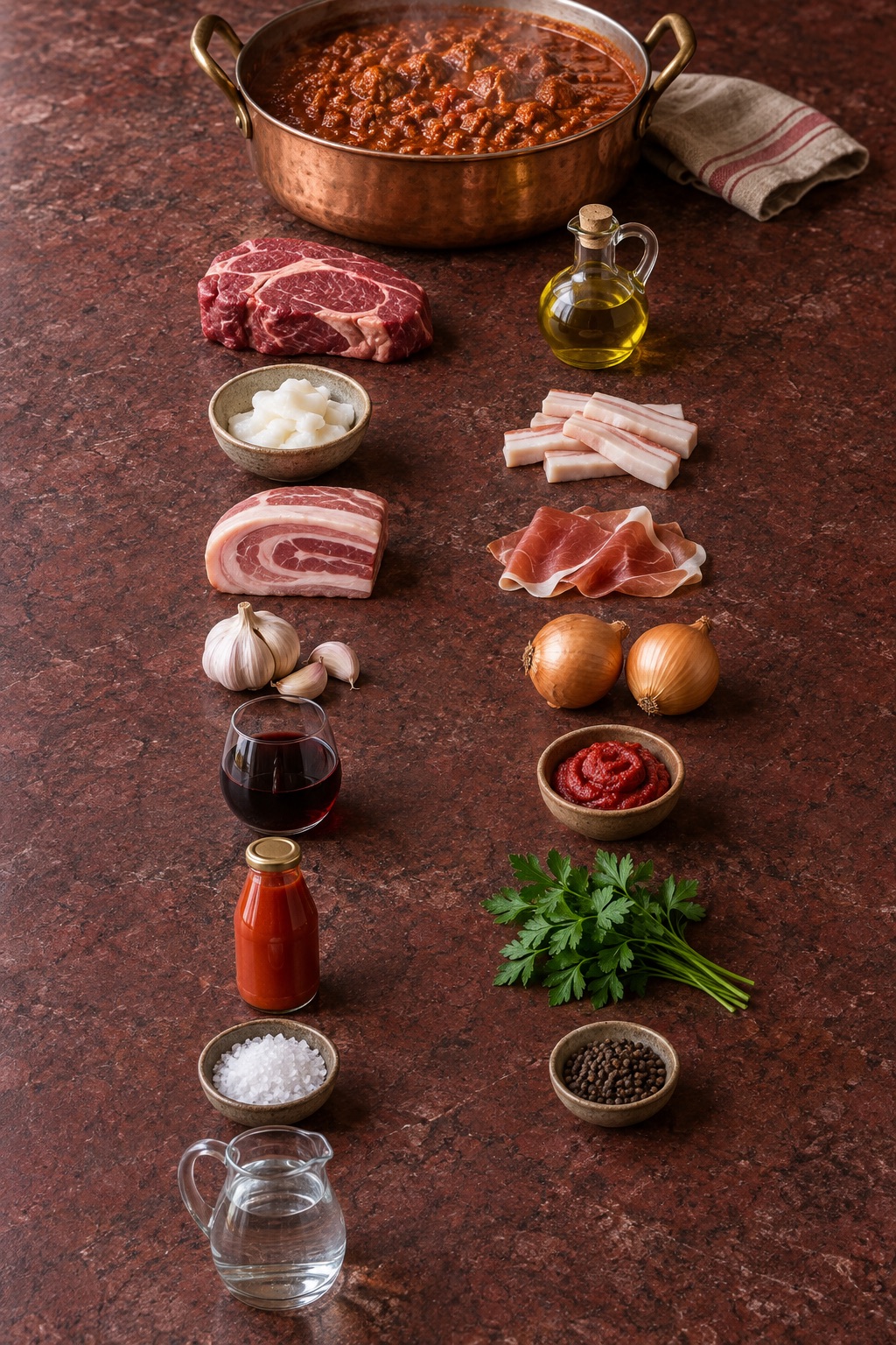 Ingredienti appoggiati sul tavolo